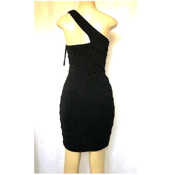 NWT Aidan Mattox Bandage Dress Black 0 Mini Bodycon Sheath XS - Picture 2 of 8